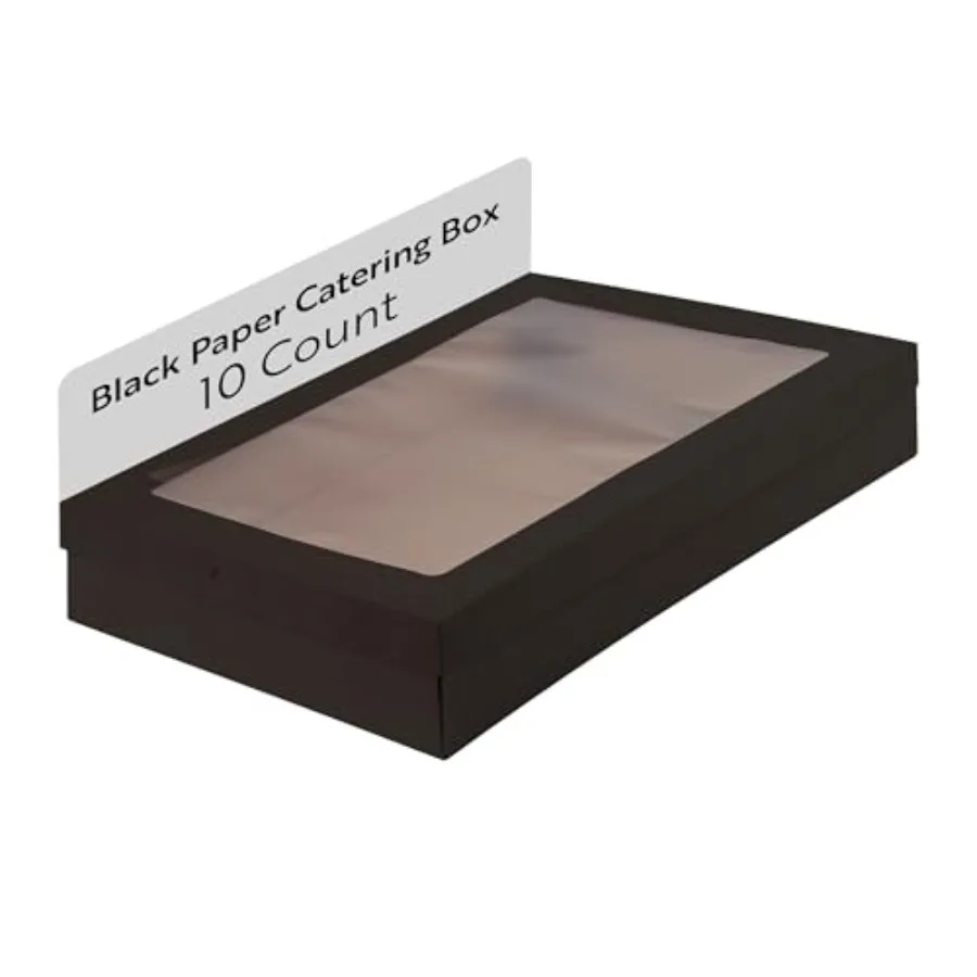 Коробки для выпечки Cater Tek 22,2 x 3,2 дюйма, жиронепроницаемые, с окном и защелкивающейся крышкой, из бумаги, для кейтеринга, легко используемые
Коробки для выпечки Cater Tek 22,2 x 3,2 дюйма, жиронепроницаемые, с окном и защелкивающейся крышкой, из бумаги, для кейтеринга, легко используемые