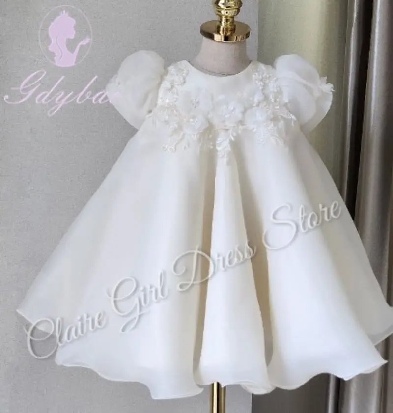 Customized Elegant Flower Girl Dress For Wedding 3D Appliques Short Sleeves Princess Birthday Party First Communion Pageant Gown
Customized Elegant Flower Girl Dress For Wedding 3D Appliques Short Sleeves Princess Birthday Party First Communion Pageant Gown