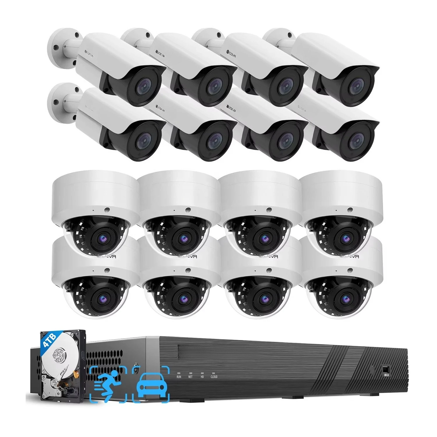 Outdoor 4K Ultra HD Security Camera 16 Channel PoE NVR DIY Camera System Smart Detection for Business Protection
Outdoor 4K Ultra HD Security Camera 16 Channel PoE NVR DIY Camera System Smart Detection for Business Protection