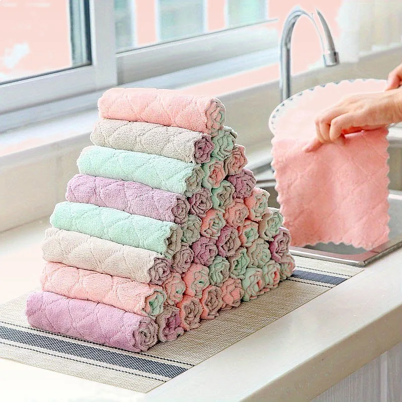 10pcs Microfiber Dish Cloths Multi Purpose Double Sided Cleaning Rags Kitchen Towels
10pcs Microfiber Dish Cloths Multi Purpose Double Sided Cleaning Rags Kitchen Towels