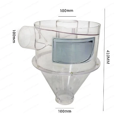 Cyclone Dust Separator with Metal Tank 4" Retrofit Cyclone Separator ABS Dust Deputy With 2" Hole O.D. Connector & Hose
Cyclone Dust Separator with Metal Tank 4" Retrofit Cyclone Separator ABS Dust Deputy With 2" Hole O.D. Connector & Hose