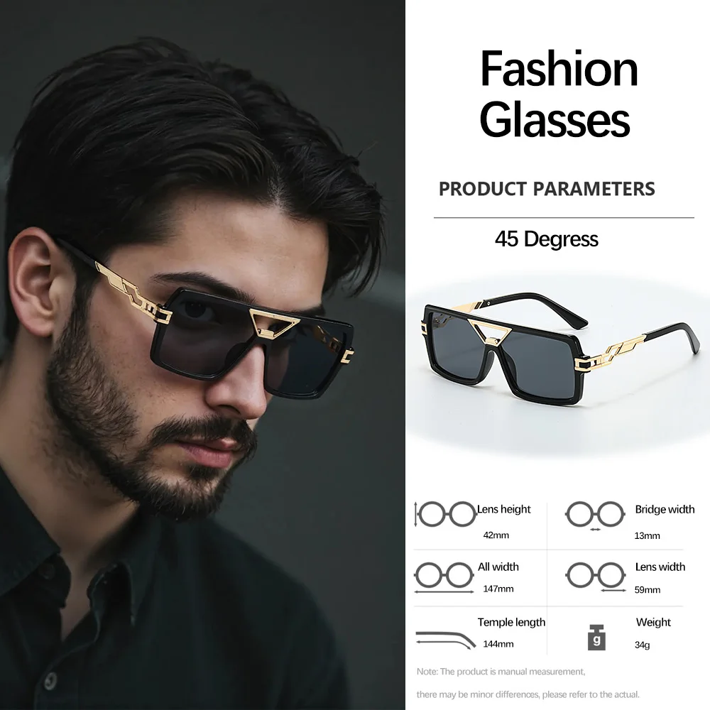 Vintage Light Luxury Sunglasses for Men Tortoiseshell Patterned Square Frame Modern Metal Texture Commuting Accessory
Vintage Light Luxury Sunglasses for Men Tortoiseshell Patterned Square Frame Modern Metal Texture Commuting Accessory
