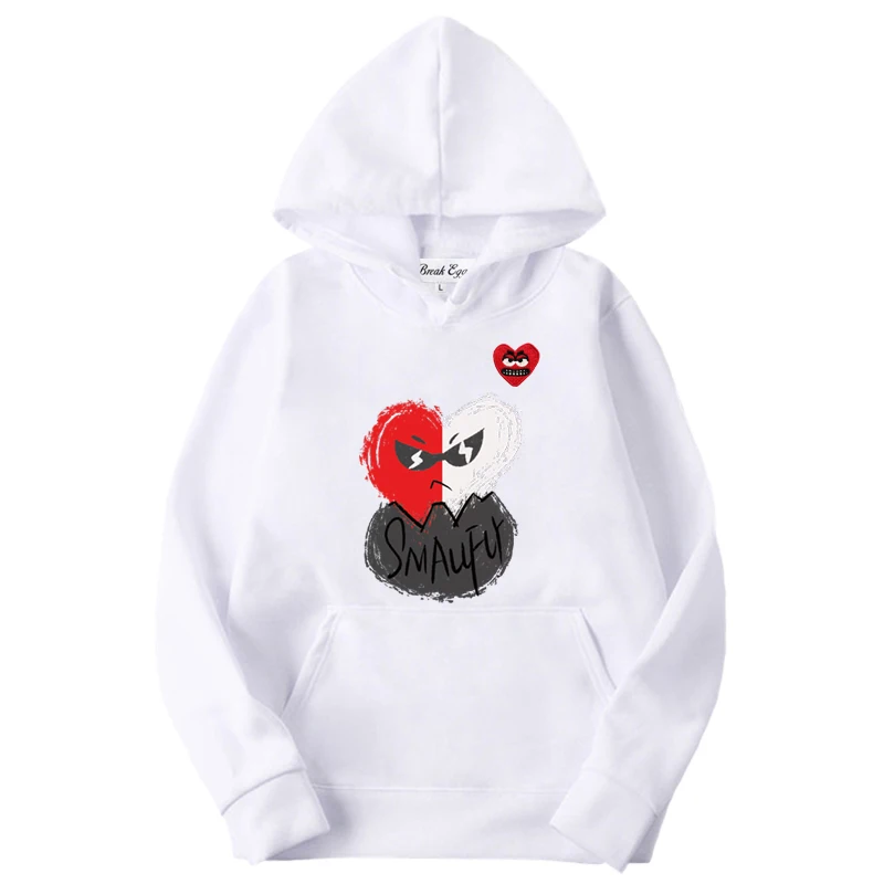 Two Tone Cracked Egg Printing Women Men Hoodie Polyester Cool Snag Heart Embroidery Pullover Pockets Thin Loose Autumn Sweater
Two Tone Cracked Egg Printing Women Men Hoodie Polyester Cool Snag Heart Embroidery Pullover Pockets Thin Loose Autumn Sweater