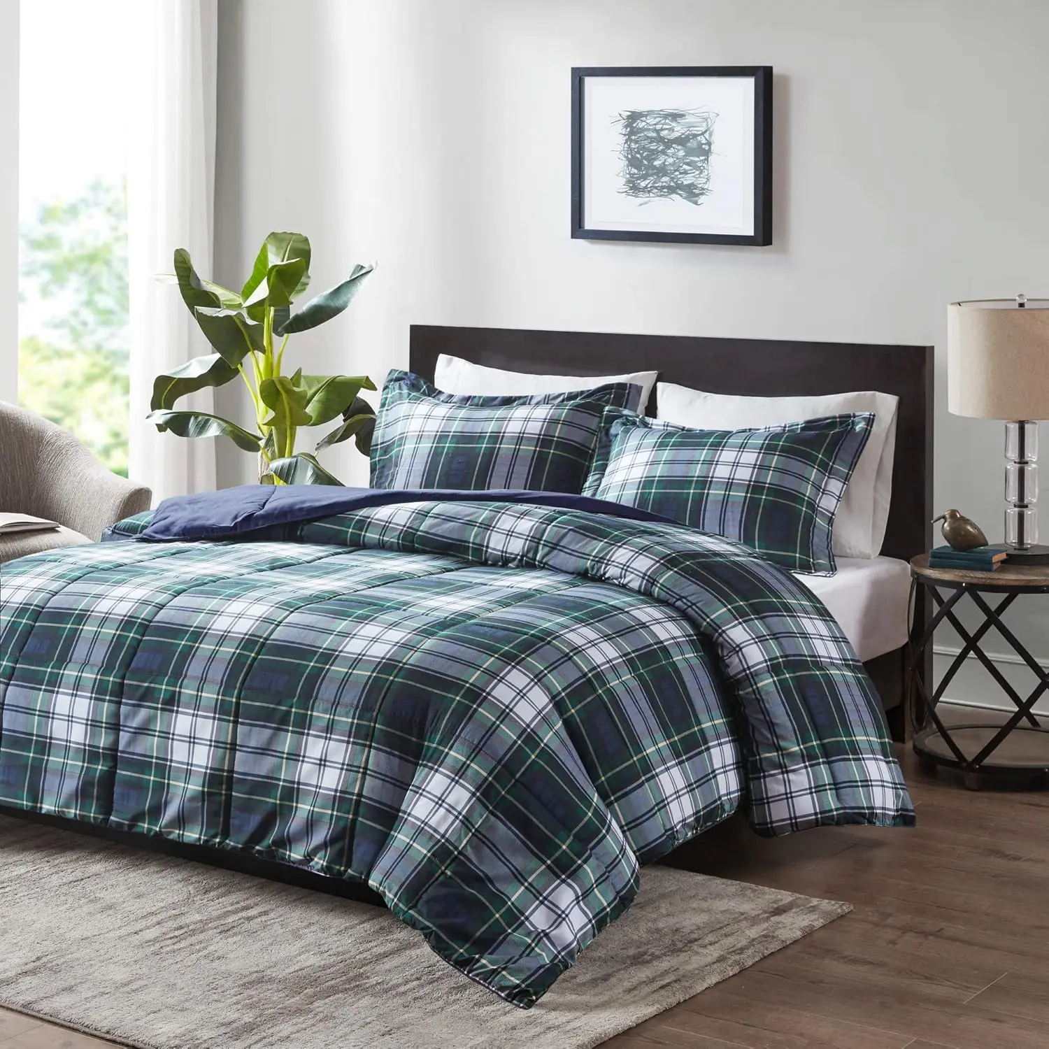 Parkston Plaid Comforter Set Soft Brushed Microfiber College Bedding for Full Queen Size, 3 Piece Modern Cabin Decor
Parkston Plaid Comforter Set Soft Brushed Microfiber College Bedding for Full Queen Size, 3 Piece Modern Cabin Decor