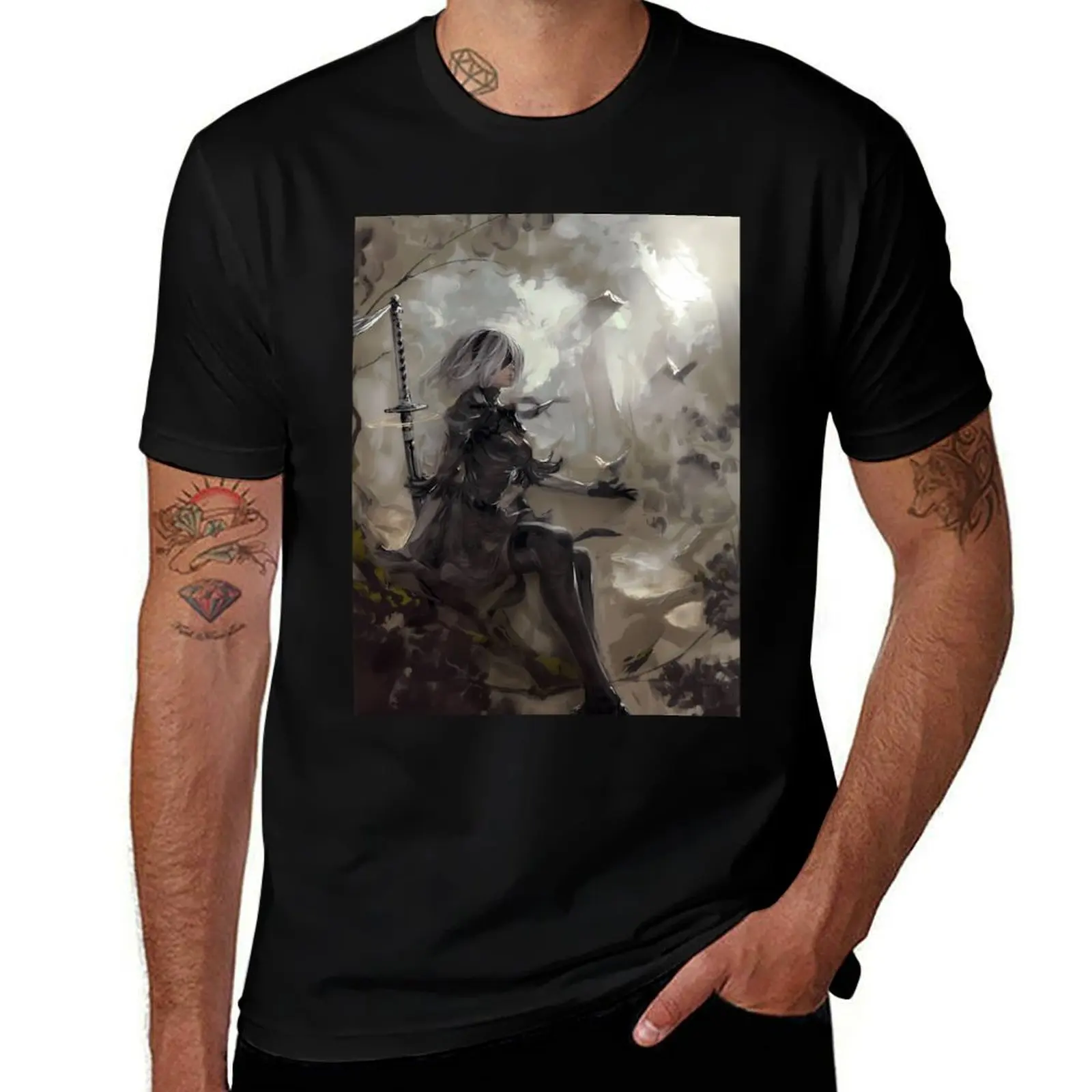 Футболка Nier Automata, баскетбольные футболки с рисунком, быстросохнущая одежда больших размеров, синие арховные рубашки для мужчин
Футболка Nier Automata, баскетбольные футболки с рисунком, быстросохнущая одежда больших размеров, синие арховные рубашки для мужчин