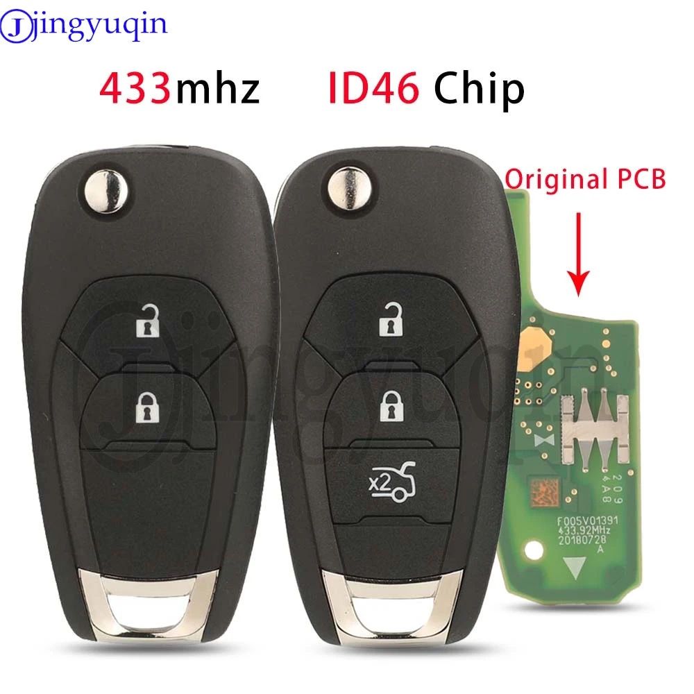 jingyuqin 2/3Button Original PCB 433Mhz ID46 Chip Flip Car Remote Key For Chevrolet Cruze Avo XL7 XL8 Trailblazer Onix RSTracker
jingyuqin 2/3Button Original PCB 433Mhz ID46 Chip Flip Car Remote Key For Chevrolet Cruze Avo XL7 XL8 Trailblazer Onix RSTracker
