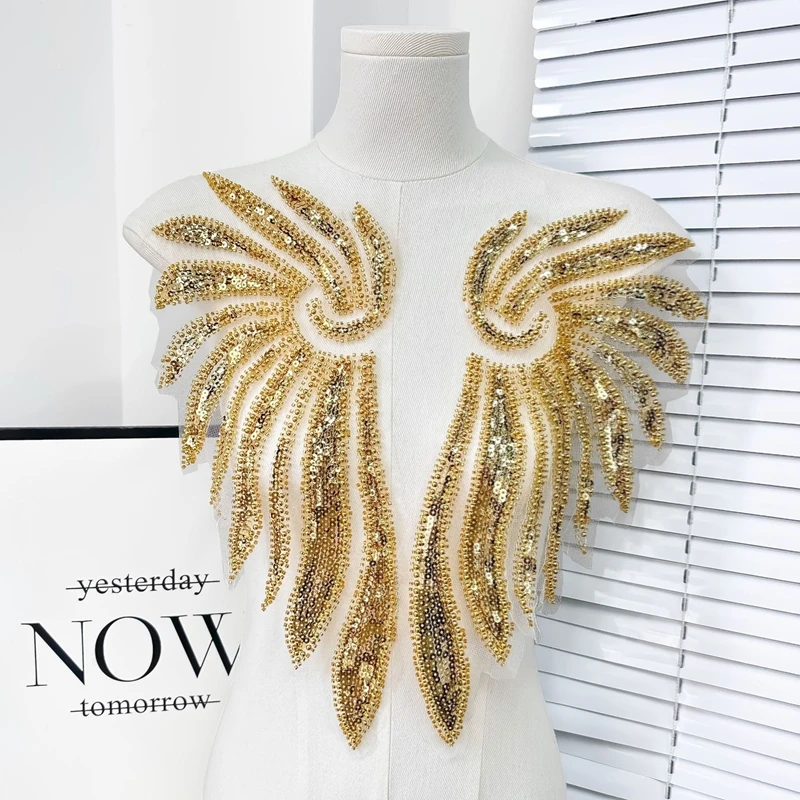 Colorful sequins embroidered wings flowers wedding dress sewing performance stage costume corsage DIY accessories
Colorful sequins embroidered wings flowers wedding dress sewing performance stage costume corsage DIY accessories