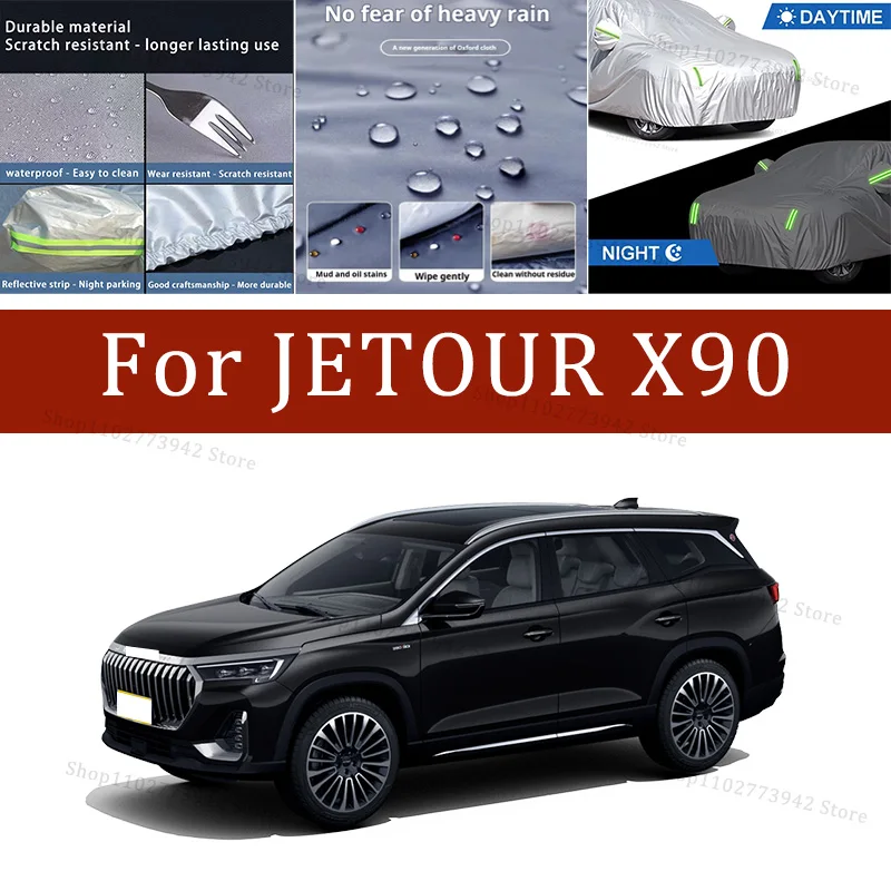 Для JETOUR X90 автомобильный чехол автомобильный водонепроницаемый всепогодный автомобильный полностью внешний чехол-солнцезащитный уличный чехол против царапин
Для JETOUR X90 автомобильный чехол автомобильный водонепроницаемый всепогодный автомобильный полностью внешний чехол-солнцезащитный уличный чехол против царапин