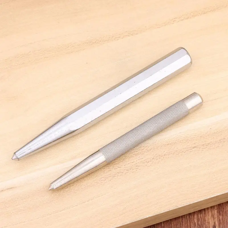 High Hardness Center Punch with Non-slip Handle Tapered Punch Point Metal Drill Mark Locator Fitter's Chisel Punch Tool
High Hardness Center Punch with Non-slip Handle Tapered Punch Point Metal Drill Mark Locator Fitter's Chisel Punch Tool