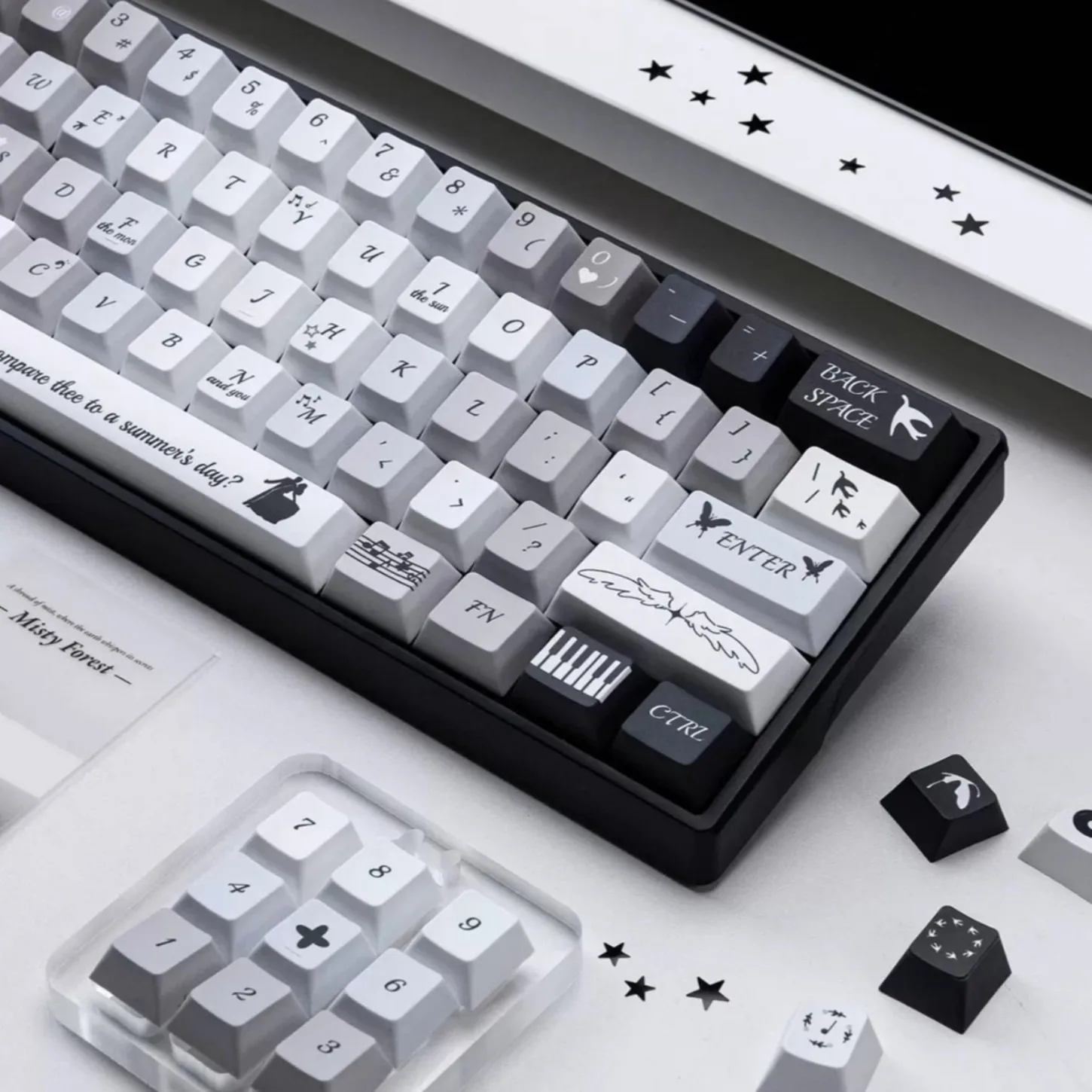 MOA Profile Black Gray Keycaps 133 Keys PBT Material Compatible with Magnetic Axis Mechanical Keyboard
MOA Profile Black Gray Keycaps 133 Keys PBT Material Compatible with Magnetic Axis Mechanical Keyboard