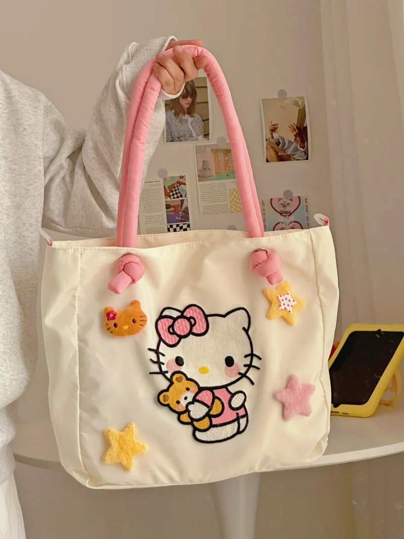 Canvas Bag For Women 2024 New Cartoon Cute Hello Kitty Large Capacity Bag Shoulder Crossbody Bag Versatile Girl Heart Handbag
Canvas Bag For Women 2024 New Cartoon Cute Hello Kitty Large Capacity Bag Shoulder Crossbody Bag Versatile Girl Heart Handbag