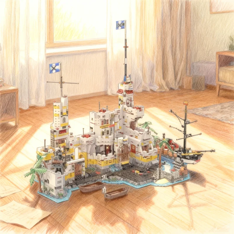 3757pcs MOC Eldorado General Headquarters Fortress Pirates Model Building Blocks Creative Gift DIY Display Decor Adult Premium
3757pcs MOC Eldorado General Headquarters Fortress Pirates Model Building Blocks Creative Gift DIY Display Decor Adult Premium
