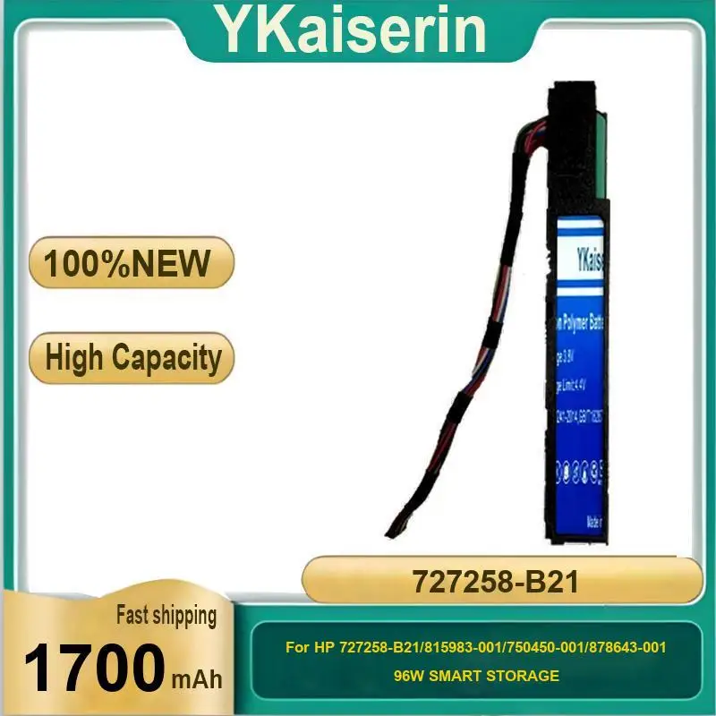 Аккумулятор для устройства хранения 727258-B21 1700 мАч для HP 815983-001 750450-001 878643-001 96 Вт Smart
Аккумулятор для устройства хранения 727258-B21 1700 мАч для HP 815983-001 750450-001 878643-001 96 Вт Smart