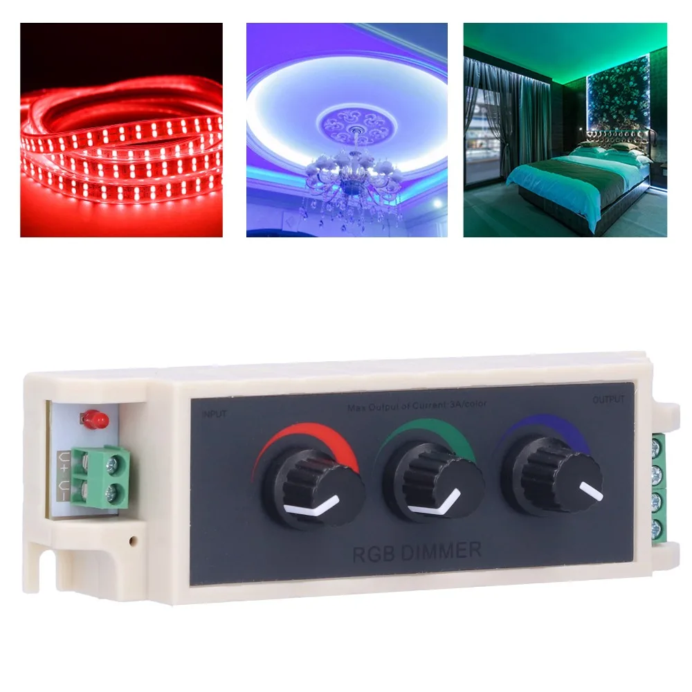 Easy DC12-24V RGB Knob Dimmer ABS Multi-Color Control 3-Channel Controller 3A/channel Smart LED Light Light Strip
Easy DC12-24V RGB Knob Dimmer ABS Multi-Color Control 3-Channel Controller 3A/channel Smart LED Light Light Strip