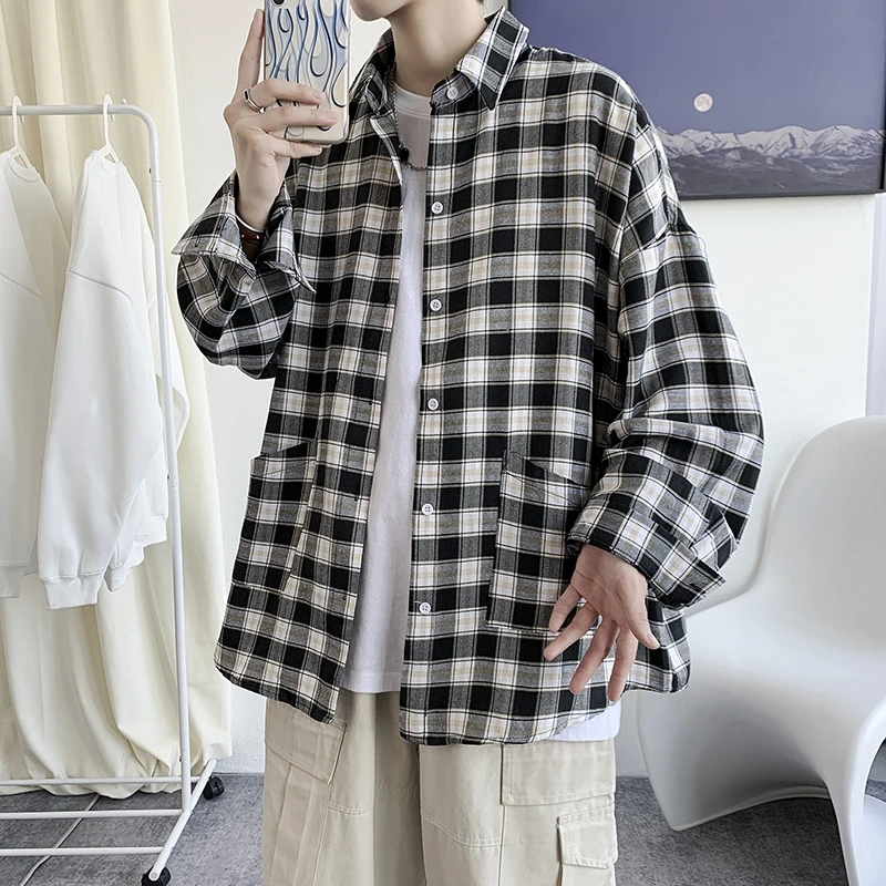 Plaid Long Sve irt Men's Sli Retro Spring Autumn Small Fraance Sle Jaet Trendy Button up Casual irt
Plaid Long Sve irt Men's Sli Retro Spring Autumn Small Fraance Sle Jaet Trendy Button up Casual irt