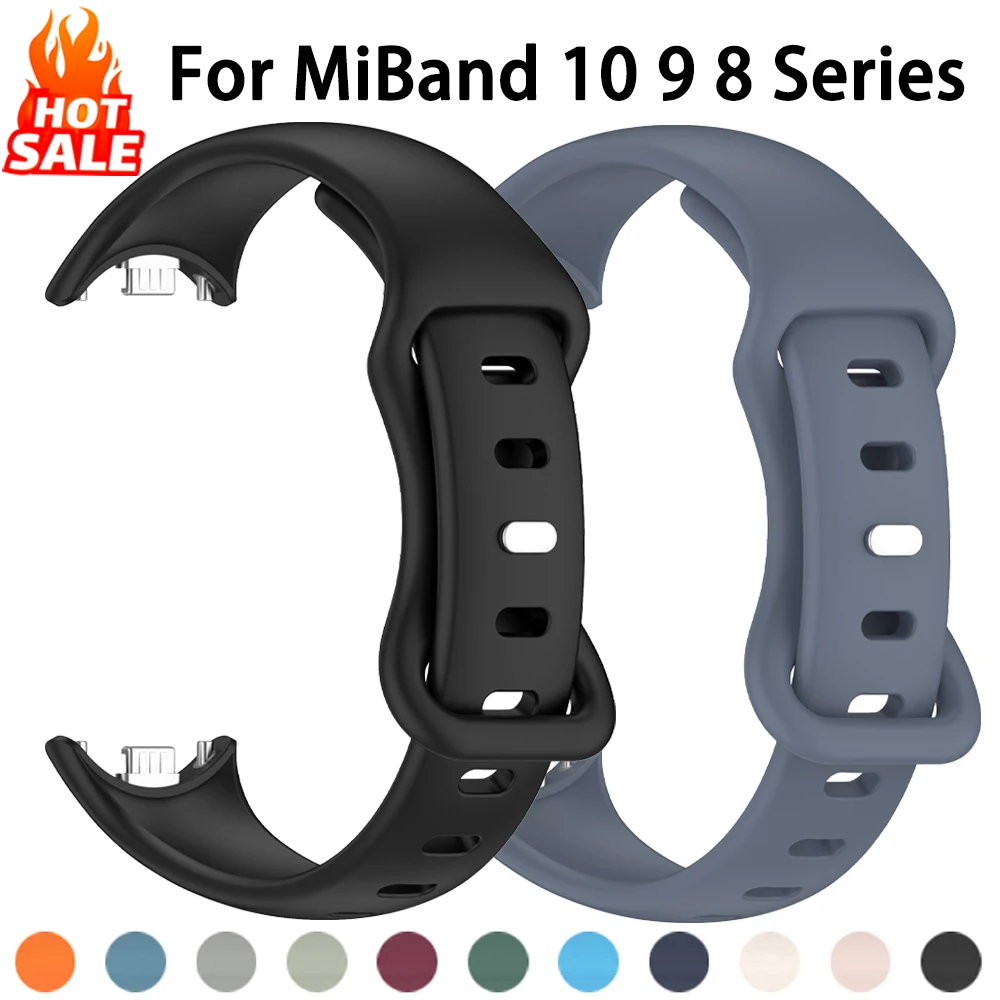 Silicone Strap for Xiaomi Mi Band 10 9 8 NFC Sport Rubber Bracelet Wristband Correa Xiaomi Smart Band 8 9 10 NFC Accessories
Silicone Strap for Xiaomi Mi Band 10 9 8 NFC Sport Rubber Bracelet Wristband Correa Xiaomi Smart Band 8 9 10 NFC Accessories