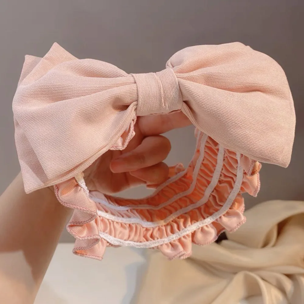Elastic Wash Face Bow Headband Double-layered Lace Washing Face Hairband Versatile Solid Color Face Washing Tools Girls Gift
Elastic Wash Face Bow Headband Double-layered Lace Washing Face Hairband Versatile Solid Color Face Washing Tools Girls Gift