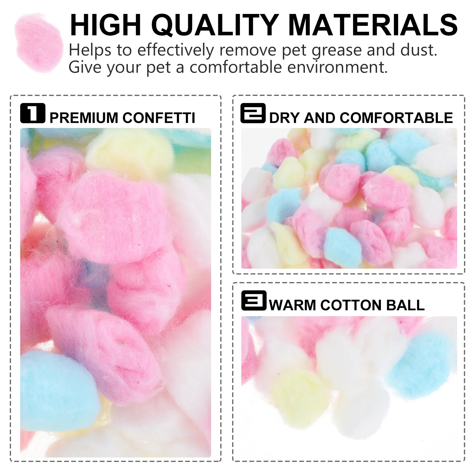 300Pcs Small Animal Nest Supplies Colorful Winter Warm Cotton Balls Soft Comfortable Pet Cage Filler Decor
300Pcs Small Animal Nest Supplies Colorful Winter Warm Cotton Balls Soft Comfortable Pet Cage Filler Decor
