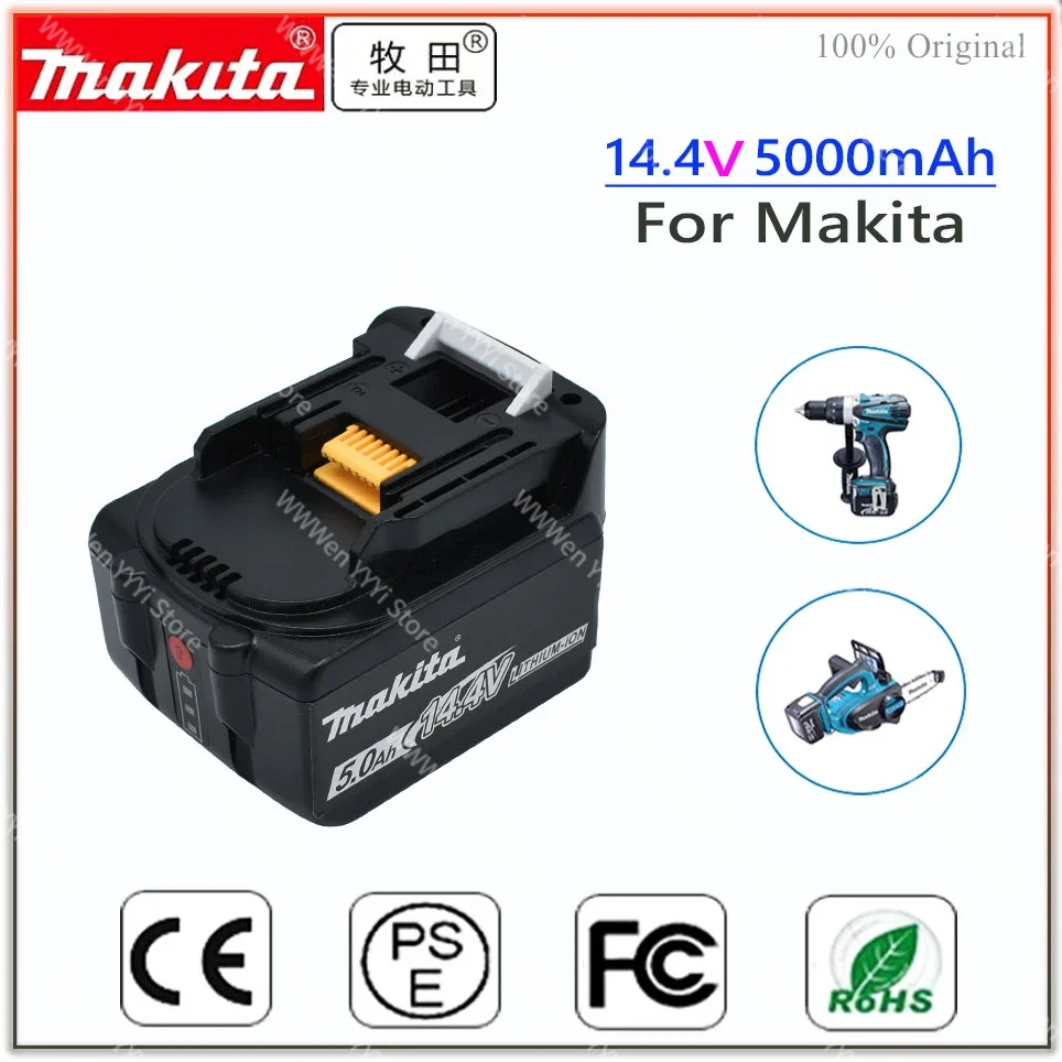 5000mAh Makita 14.4V echargeable Li-ion Battery Makita 14.4V Power Tools 5.0Ah Batteries BL1450 BL1430 BL1460 194066-1 5.0Ah
5000mAh Makita 14.4V echargeable Li-ion Battery Makita 14.4V Power Tools 5.0Ah Batteries BL1450 BL1430 BL1460 194066-1 5.0Ah