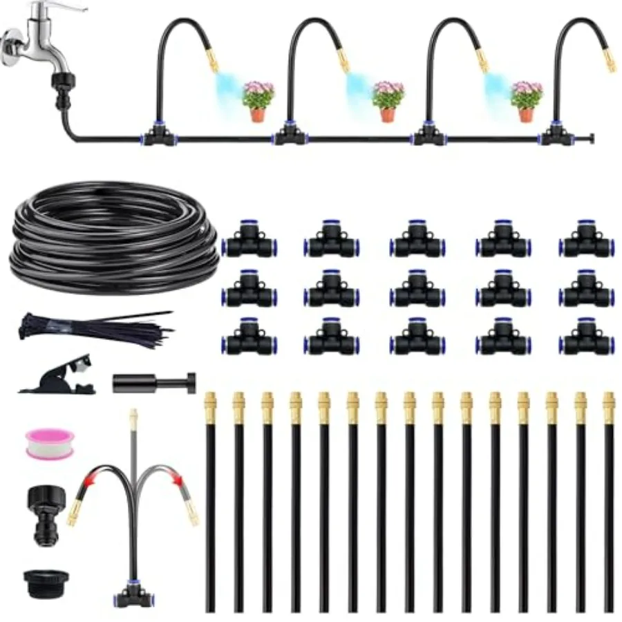 360°Bendable Automatic Irrigation System, 50Ft Adjustable Garden Watering Misting System for Outdoor Cooling System, Trampoline
360°Bendable Automatic Irrigation System, 50Ft Adjustable Garden Watering Misting System for Outdoor Cooling System, Trampoline