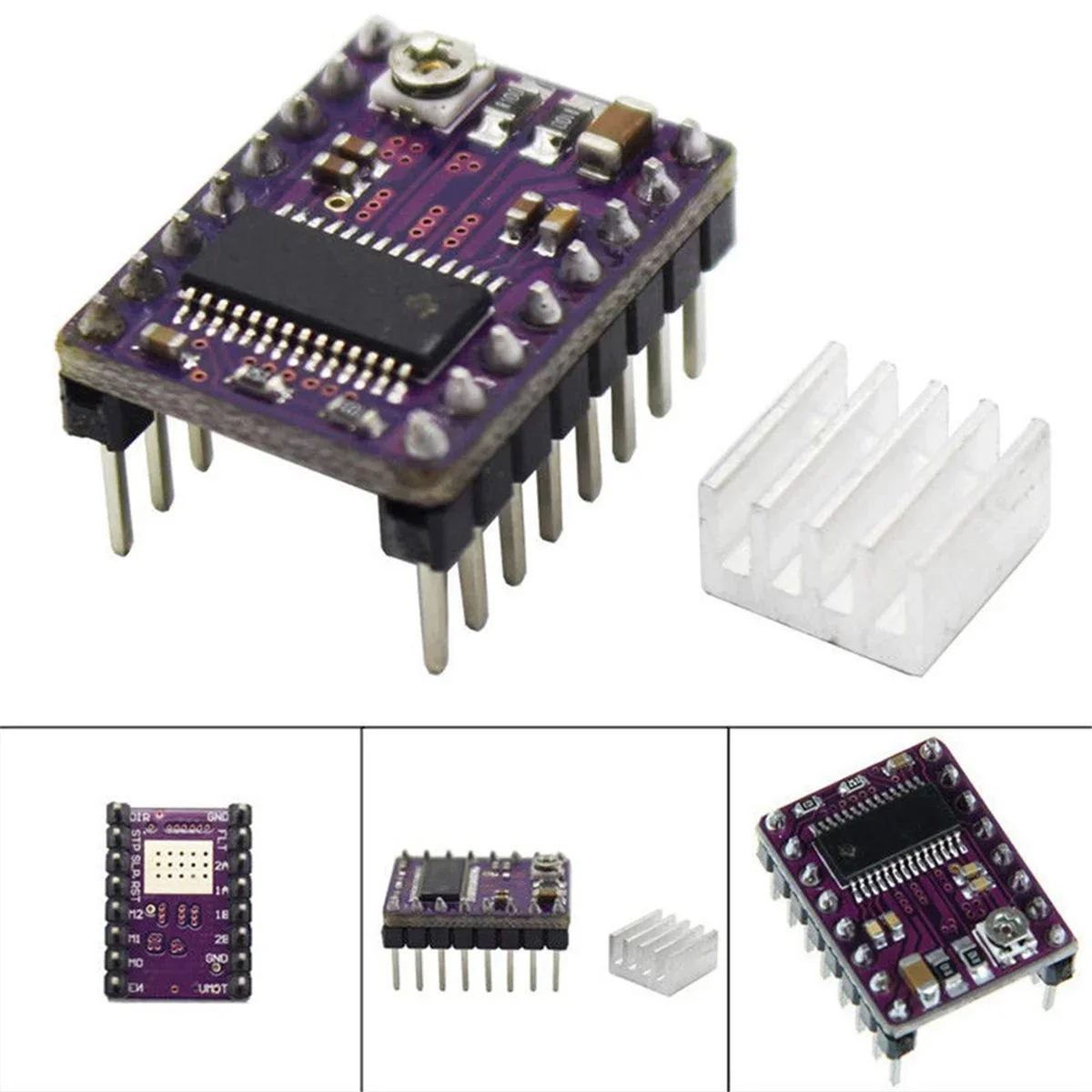 5Pcs Stepper Motor Driver Board StepStick DRV8825 Stepping Driver Controller Step Engine Module Radiator Heat Sink A010
5Pcs Stepper Motor Driver Board StepStick DRV8825 Stepping Driver Controller Step Engine Module Radiator Heat Sink A010
