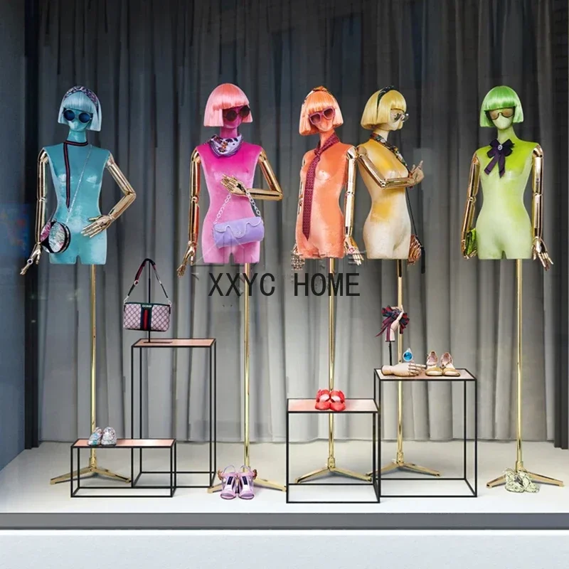 Women's Clothing Store High-end Mannequin Colorful Cloth Cover Female Half-length Mannequin for Window Clothing Display Rack
Women's Clothing Store High-end Mannequin Colorful Cloth Cover Female Half-length Mannequin for Window Clothing Display Rack