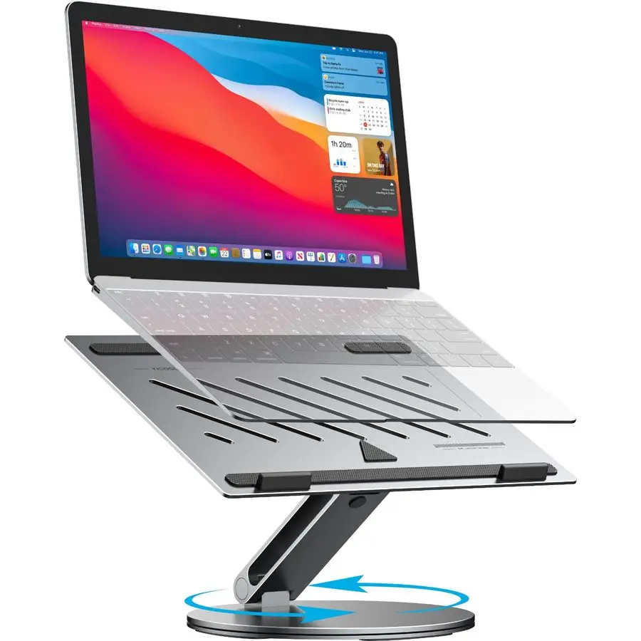 Подставка для ноутбука на стол, вращающаяся на 360 градусов, эргономичная подставка с алюминиевыми вентиляционными отверстиями и прочной конструкцией для MacBook Pro 10-16 дюймов
Подставка для ноутбука на стол, вращающаяся на 360 градусов, эргономичная подставка с алюминиевыми вентиляционными отверстиями и прочной конструкцией для MacBook Pro 10-16 дюймов