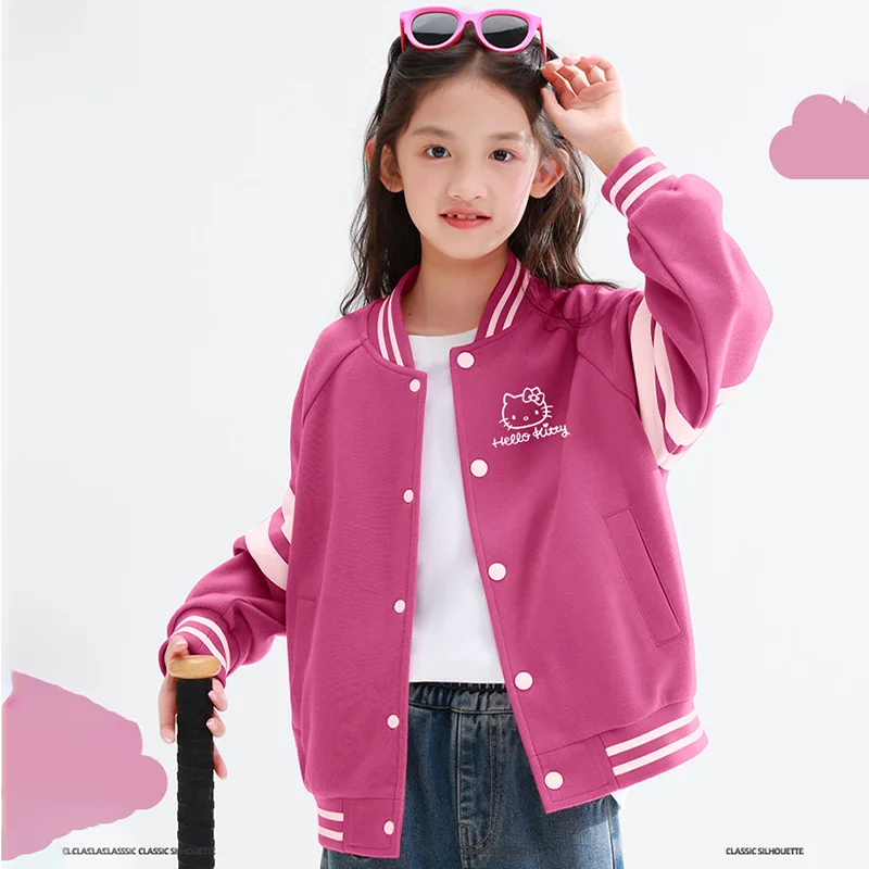Sanrio Hello Kitty куртка для девочек и мальчиков, весенне-осенние топы для отдыха, пальто, бейсбольная форма, каваи, аниме, модная новая детская одежда, хит продаж
Sanrio Hello Kitty куртка для девочек и мальчиков, весенне-осенние топы для отдыха, пальто, бейсбольная форма, каваи, аниме, модная новая детская одежда, хит продаж