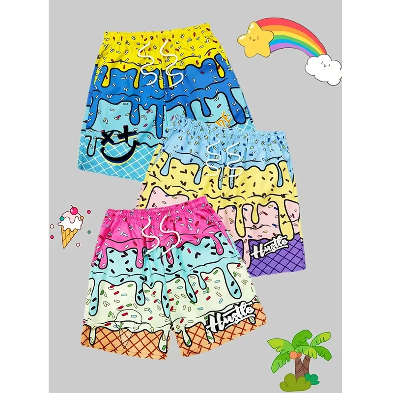 Trend Ice Cream Graphic Beach Shorts For Men Summer Cool 3D Print Swim Trunks Loose Streetwear Hip Hop Kids/Adult Short Pants
Trend Ice Cream Graphic Beach Shorts For Men Summer Cool 3D Print Swim Trunks Loose Streetwear Hip Hop Kids/Adult Short Pants