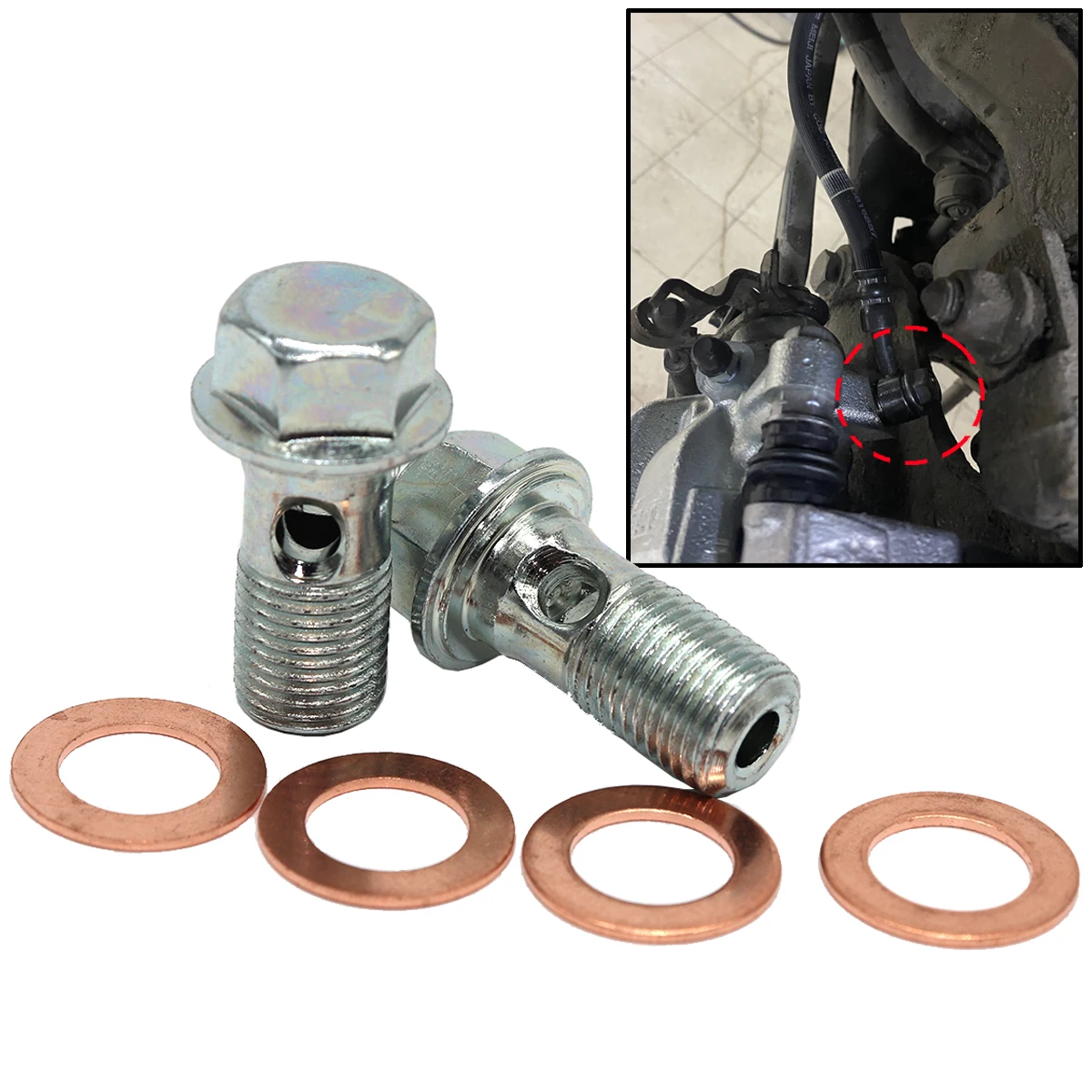 Front Left Rear Right Brake Caliper Hose Lines Banjo Fitting Bolts Copper Sealing Crush Washers For Toyota Celica 1.8 VVTi Lexus
Front Left Rear Right Brake Caliper Hose Lines Banjo Fitting Bolts Copper Sealing Crush Washers For Toyota Celica 1.8 VVTi Lexus