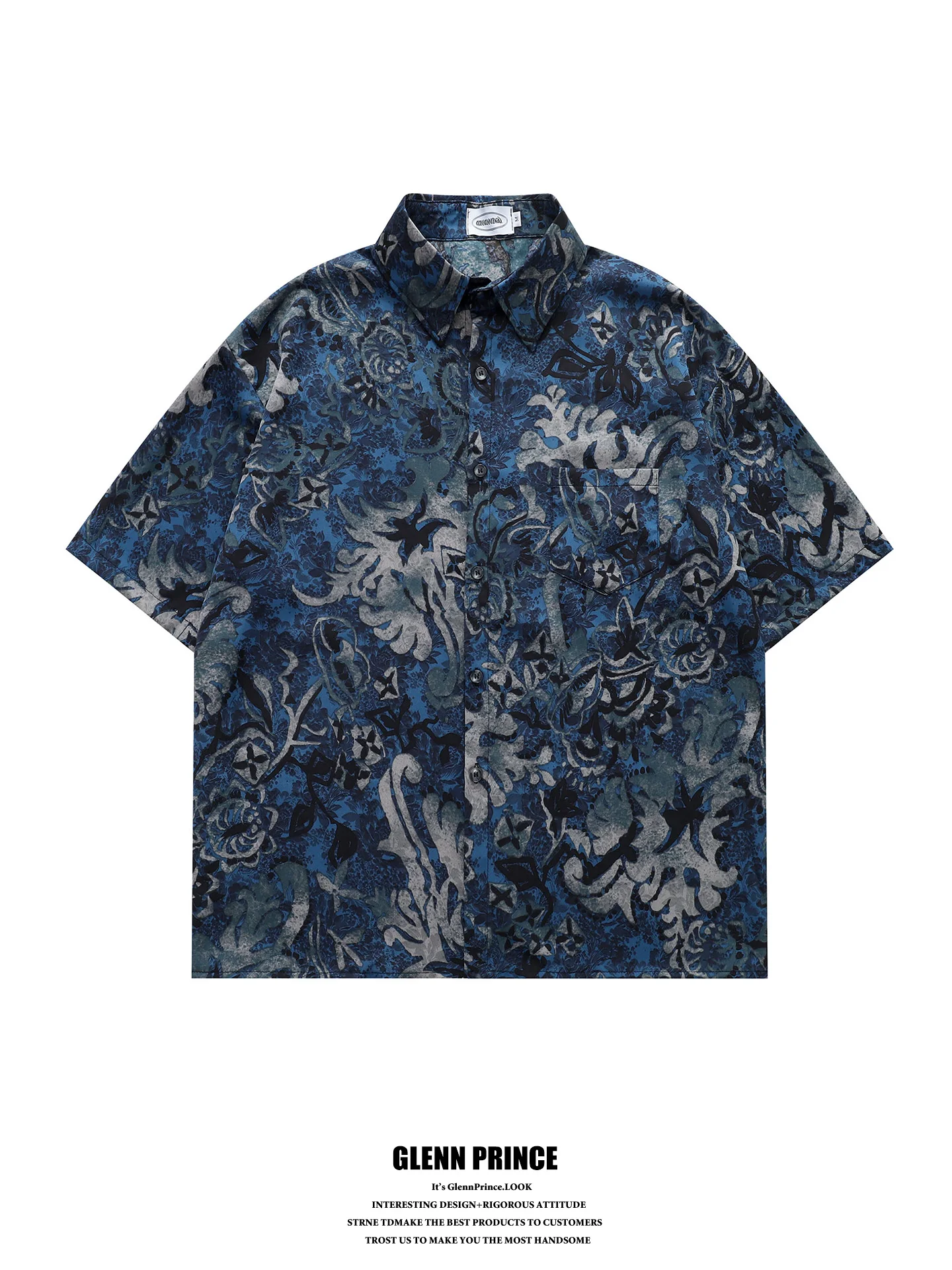 Floral Print Short Sleeve Shirt Men's Summer New Style Casual Feel Comfortable Polyester Fiber Printed Shirt
Floral Print Short Sleeve Shirt Men's Summer New Style Casual Feel Comfortable Polyester Fiber Printed Shirt