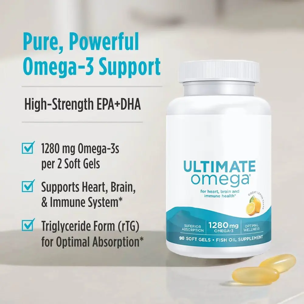 Naturals Ultimate Omega Softgels, со вкусом лимона — 90 мягких гелей Omega — добавка с рыбьим маслом с ЭPA и DHA — здоровье сердца и мозга
Naturals Ultimate Omega Softgels, со вкусом лимона — 90 мягких гелей Omega — добавка с рыбьим маслом с ЭPA и DHA — здоровье сердца и мозга