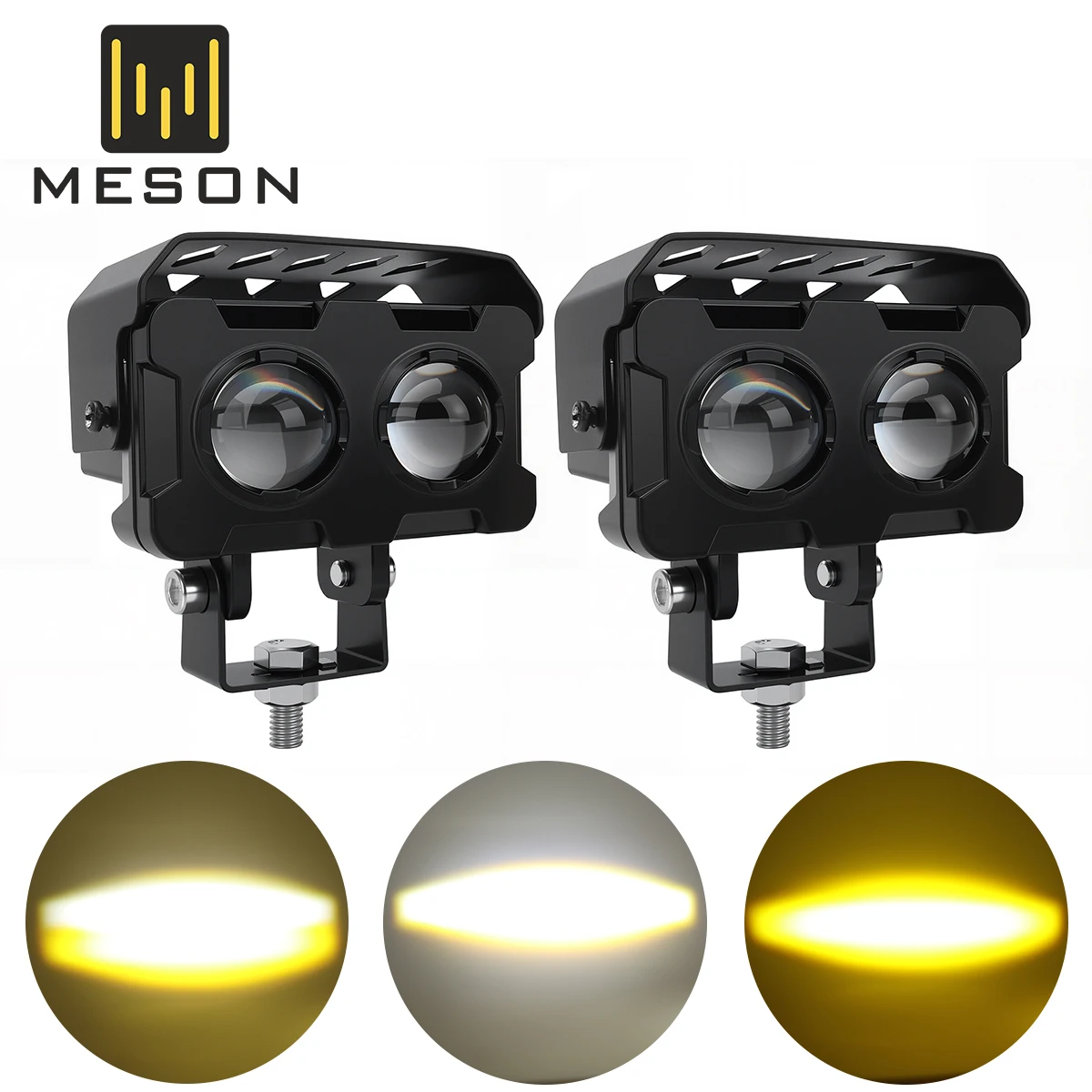 1/2PCS Motorcycle LED Spotlight 12V Fog Light Hi/Lo Beam Light Dual Color 3570 Chip Double Lens DRL for Car Trucks SUV UTV
1/2PCS Motorcycle LED Spotlight 12V Fog Light Hi/Lo Beam Light Dual Color 3570 Chip Double Lens DRL for Car Trucks SUV UTV