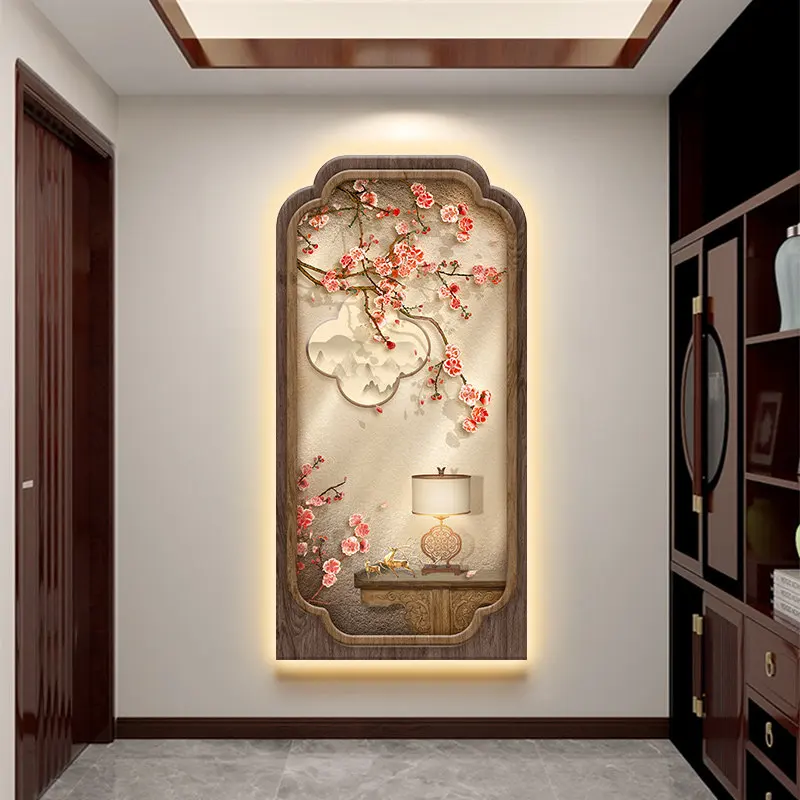 LED light painting, new Chinese style entrance decoration painting, high-end feeling, corridor hanging painting, entrance painti
LED light painting, new Chinese style entrance decoration painting, high-end feeling, corridor hanging painting, entrance painti