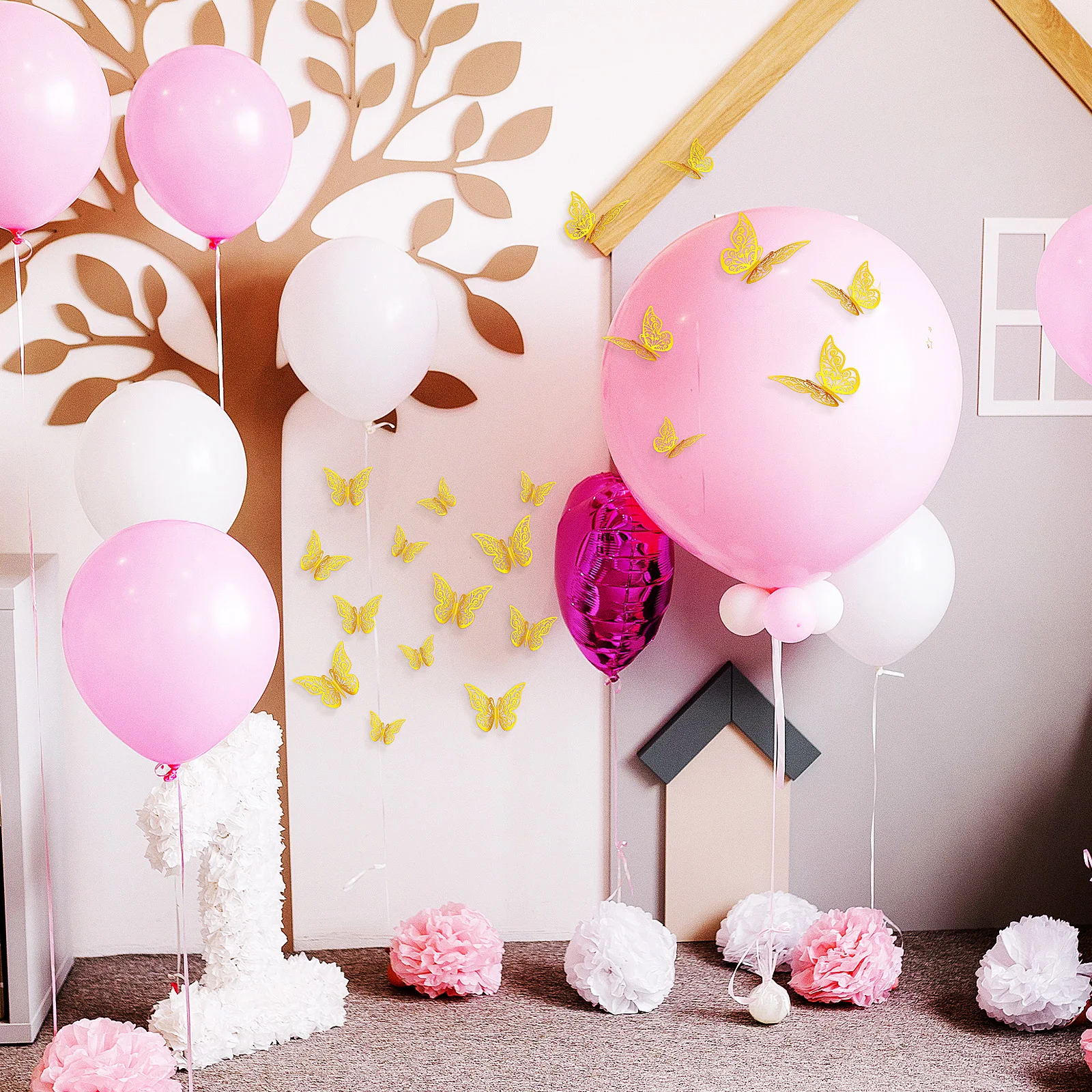 12Pcs Butterfly Wall Decor Stickers Hollow Out Design Smooth Lightweight Paper Material for Home Wedding Event Decoration
12Pcs Butterfly Wall Decor Stickers Hollow Out Design Smooth Lightweight Paper Material for Home Wedding Event Decoration