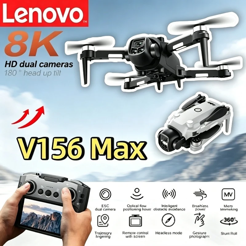 Lenovo V156MAX 8K Professional GPS4K Drone, Aerial FPV Brush Obstacle Avoidance, Screen Remote Foldable Drone
Lenovo V156MAX 8K Professional GPS4K Drone, Aerial FPV Brush Obstacle Avoidance, Screen Remote Foldable Drone