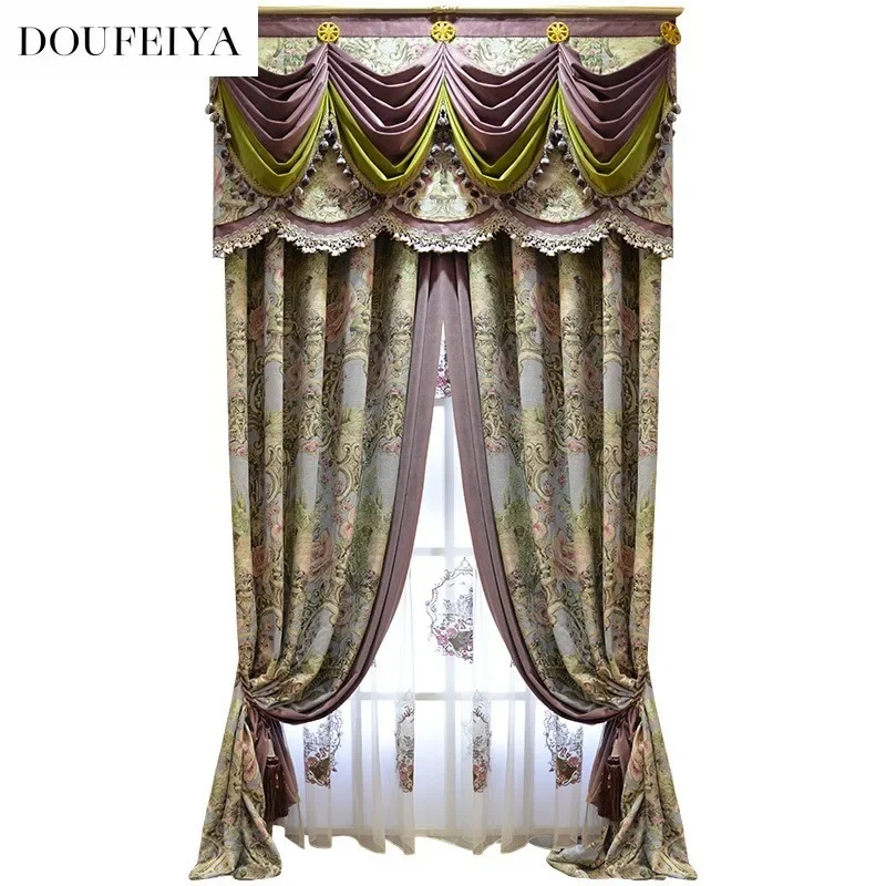 European Luxury Blackout Retro Print Embroidered Curtains For Living Room Bedroom Dining Romantic Grace Decor Custom Size Tulle
European Luxury Blackout Retro Print Embroidered Curtains For Living Room Bedroom Dining Romantic Grace Decor Custom Size Tulle