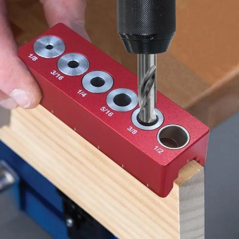 R9UF 1/8'' to 1/2'' Self-centering Woodworking Doweling Jig Drill Guide Dowel Puncher
R9UF 1/8'' to 1/2'' Self-centering Woodworking Doweling Jig Drill Guide Dowel Puncher