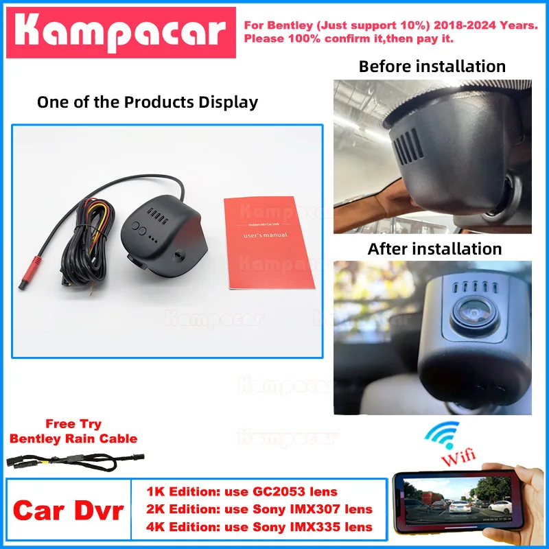 BL01 Plug and Play 1K 2K 4K Dash Cam Car Dvr Camera For Bentley Bentayga Continental GT Flying Spur A3 A4 E-tron Etron 2018-2024
BL01 Plug and Play 1K 2K 4K Dash Cam Car Dvr Camera For Bentley Bentayga Continental GT Flying Spur A3 A4 E-tron Etron 2018-2024