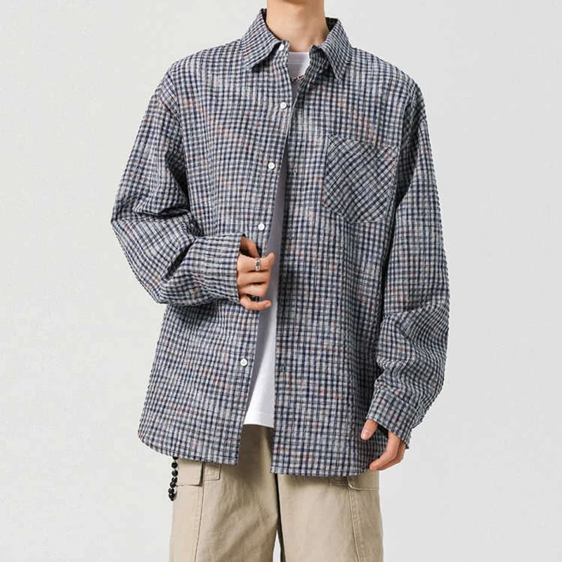 Autumn Retro Checkered Long-sleeved Shirt Fashion Trend Vintage Shacket Men's Outdoor Breathable Upper Outer Garment Unisex
Autumn Retro Checkered Long-sleeved Shirt Fashion Trend Vintage Shacket Men's Outdoor Breathable Upper Outer Garment Unisex