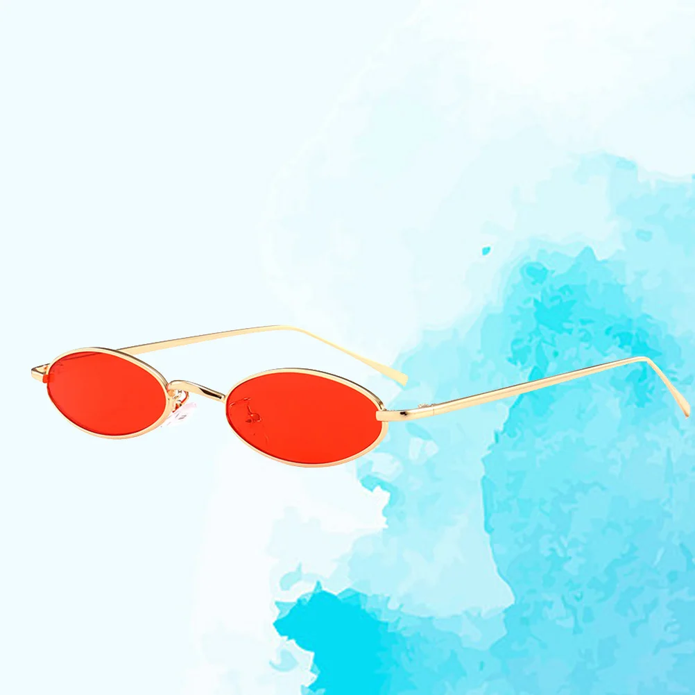 Vintage Oval Sunglasses Red Lens Slim Metal Frame Lightweight Uv Protection Clear for Driving Outdoor Activities
Vintage Oval Sunglasses Red Lens Slim Metal Frame Lightweight Uv Protection Clear for Driving Outdoor Activities