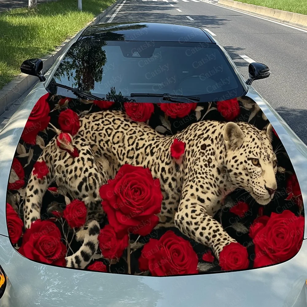 Red Eyes Leopard Car Hood Sticker PVC Self Waterproof Stick, Striking Auto Exterior Accessories Decor Protect Gift for Car Lover
Red Eyes Leopard Car Hood Sticker PVC Self Waterproof Stick, Striking Auto Exterior Accessories Decor Protect Gift for Car Lover