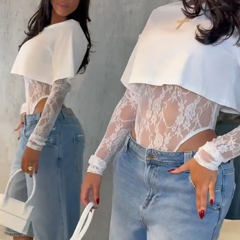 High Street Wild Style Classic Skinny Clothing 2025 Sexy Fashion Crop Tops+Women Lace Jacquard Full Sleeve Bodysuit Hot Girls
High Street Wild Style Classic Skinny Clothing 2025 Sexy Fashion Crop Tops+Women Lace Jacquard Full Sleeve Bodysuit Hot Girls