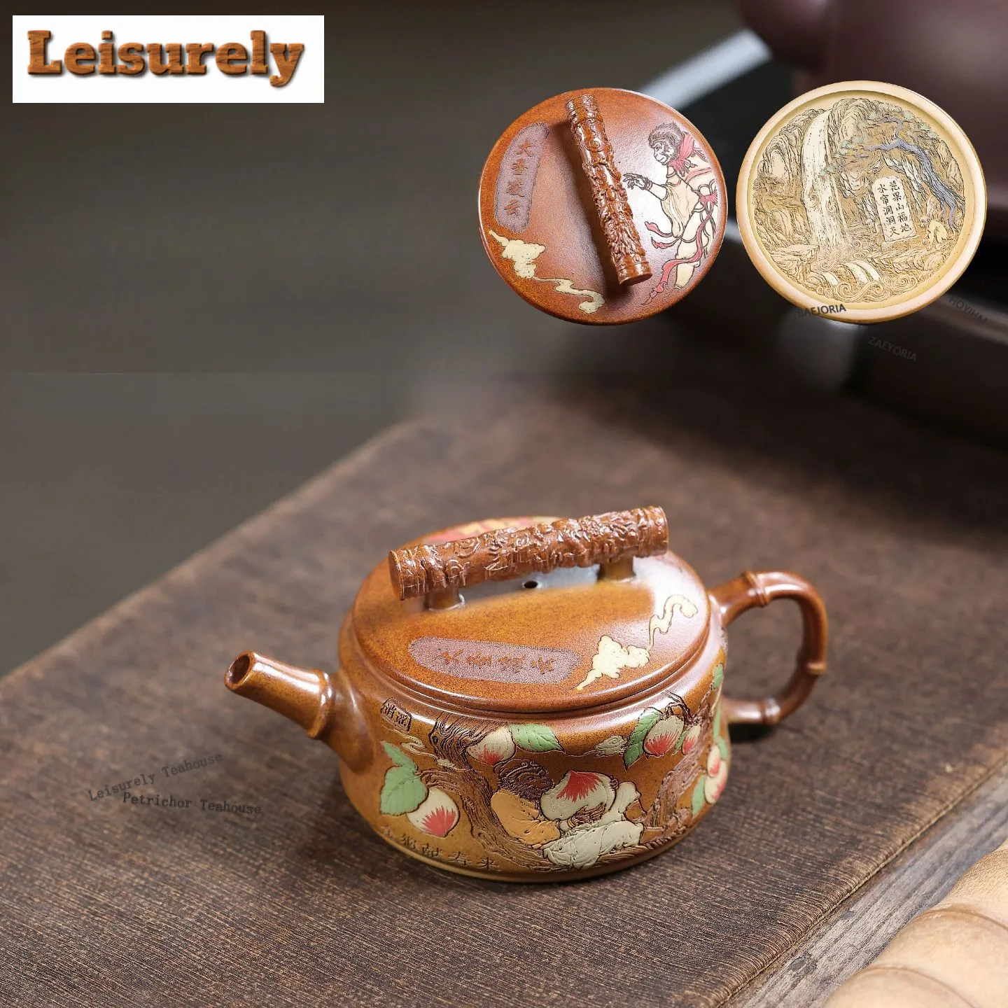 280ml Aesthetic Yixing Purple Clay Teapots Handmade Monkey King Pot Raw Ore Section Mud Kettle Chinese Zisha Tea Set Ornaments
280ml Aesthetic Yixing Purple Clay Teapots Handmade Monkey King Pot Raw Ore Section Mud Kettle Chinese Zisha Tea Set Ornaments