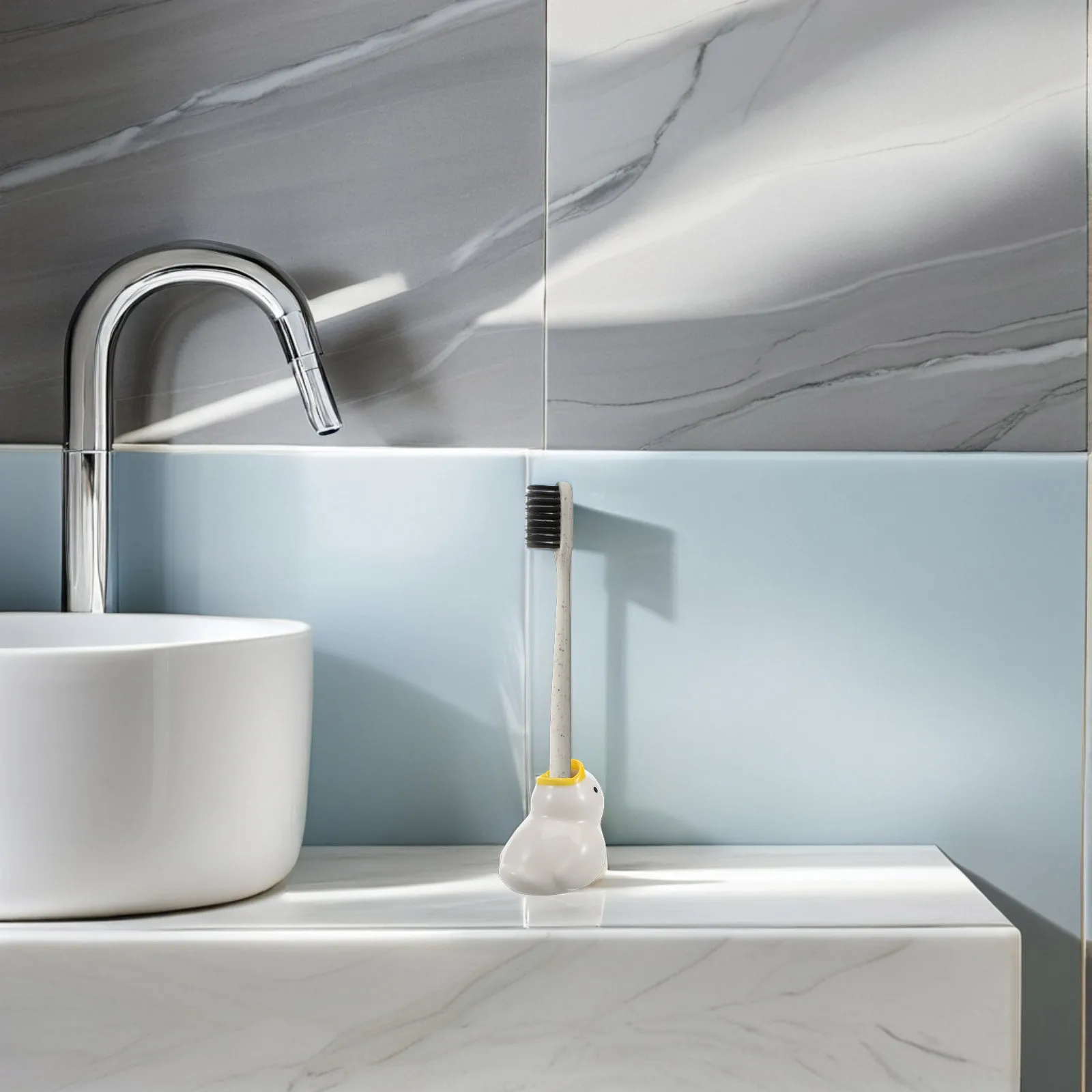 Mini Ceramic Duck Toothbrush Holder Kawaii Cartoon Bathroom Accessory Functional Razor and Brush Stand for Small Bathrooms Cute
Mini Ceramic Duck Toothbrush Holder Kawaii Cartoon Bathroom Accessory Functional Razor and Brush Stand for Small Bathrooms Cute