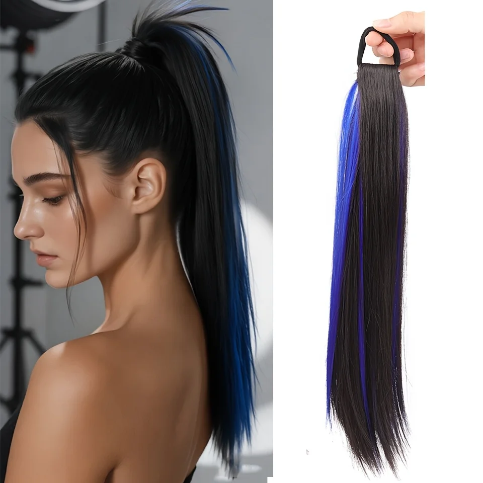 Gradient Colored Braided Ponytail 18 Inch Synthetic Straight Hair Elastic Band Styling Accessory for Ladies
Gradient Colored Braided Ponytail 18 Inch Synthetic Straight Hair Elastic Band Styling Accessory for Ladies