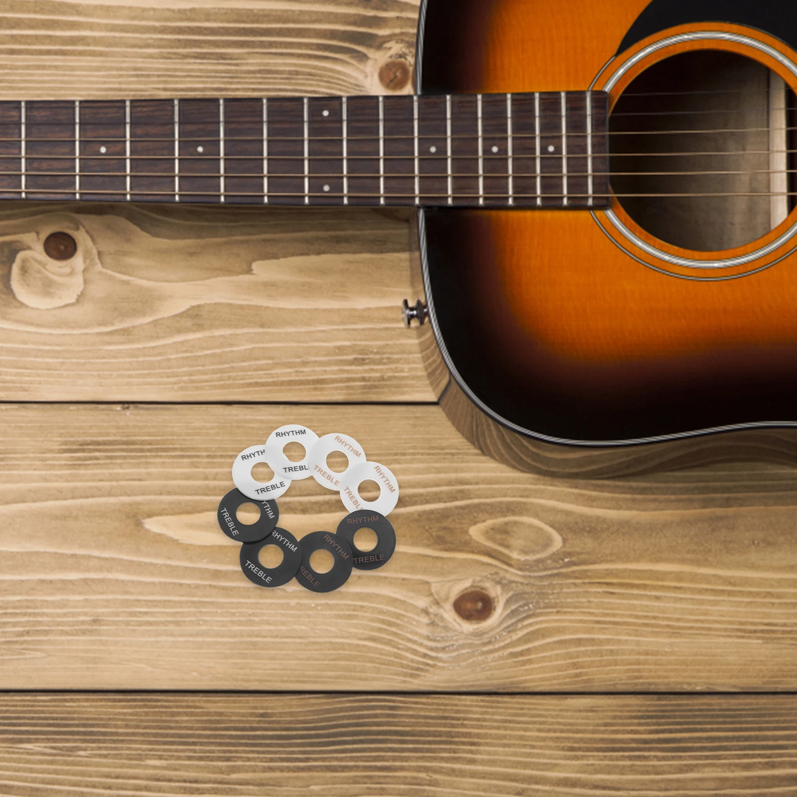 8Pcs Guitar Toggle Switch Washers Plastic Rhythm Treble Rings Style Electric Guitar Replacement Accessories
8Pcs Guitar Toggle Switch Washers Plastic Rhythm Treble Rings Style Electric Guitar Replacement Accessories