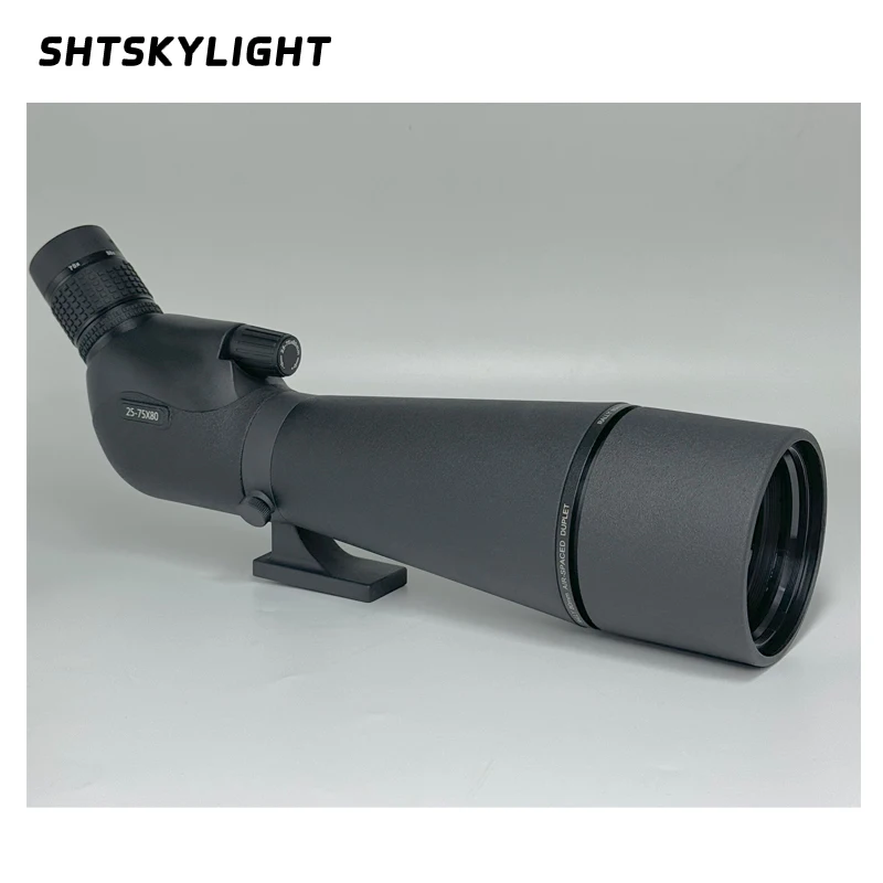 SHTSKYLIGHT 25-75X80mm bird watching telescope ,with continuous zoom and FMC coating high-definition nitrogen-filled waterproof
SHTSKYLIGHT 25-75X80mm bird watching telescope ,with continuous zoom and FMC coating high-definition nitrogen-filled waterproof