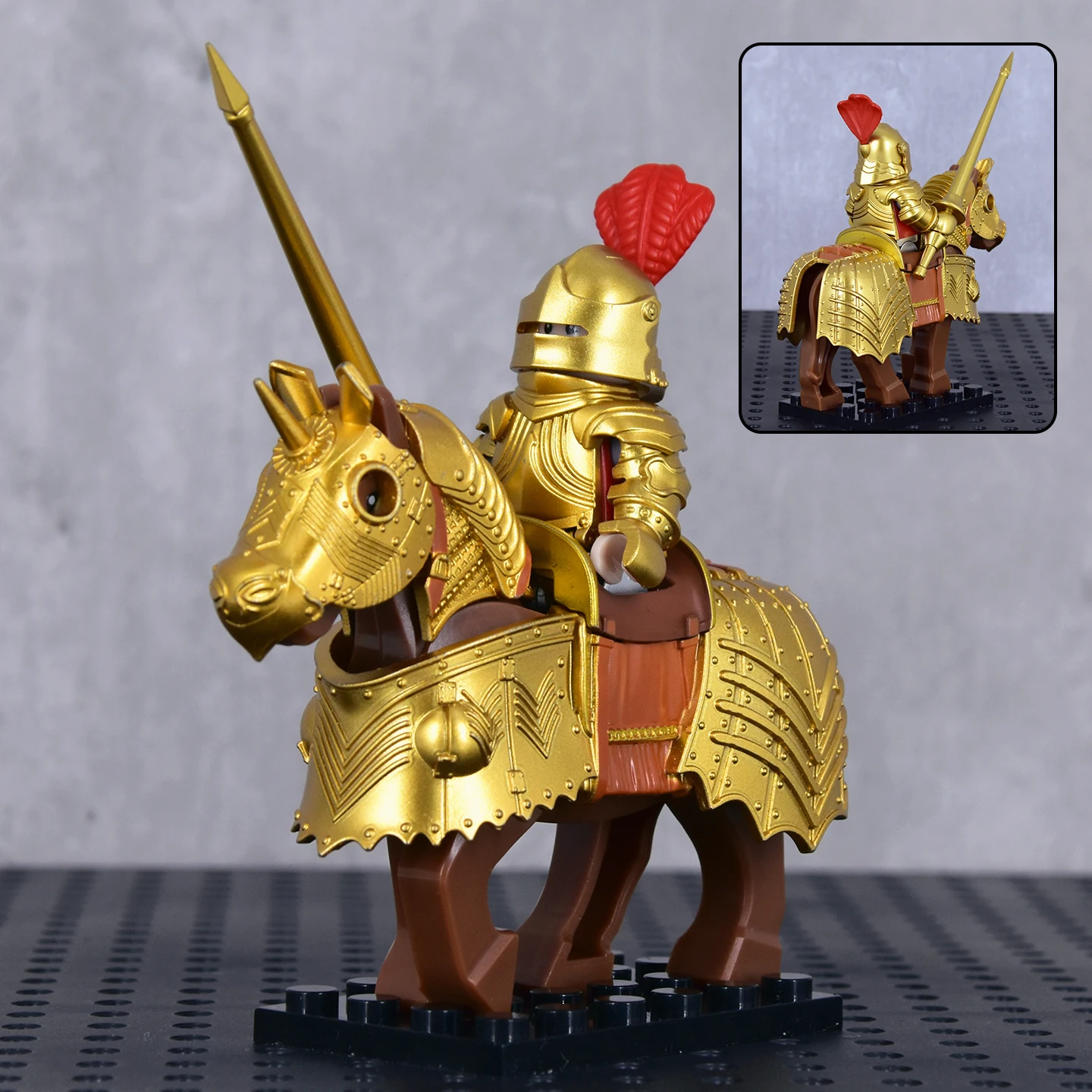 Gothic Style Multiple colors Knight on Warhorse, Detailed Armor Horse Trappings Building Block Toy Perfect for Medieval
Gothic Style Multiple colors Knight on Warhorse, Detailed Armor Horse Trappings Building Block Toy Perfect for Medieval