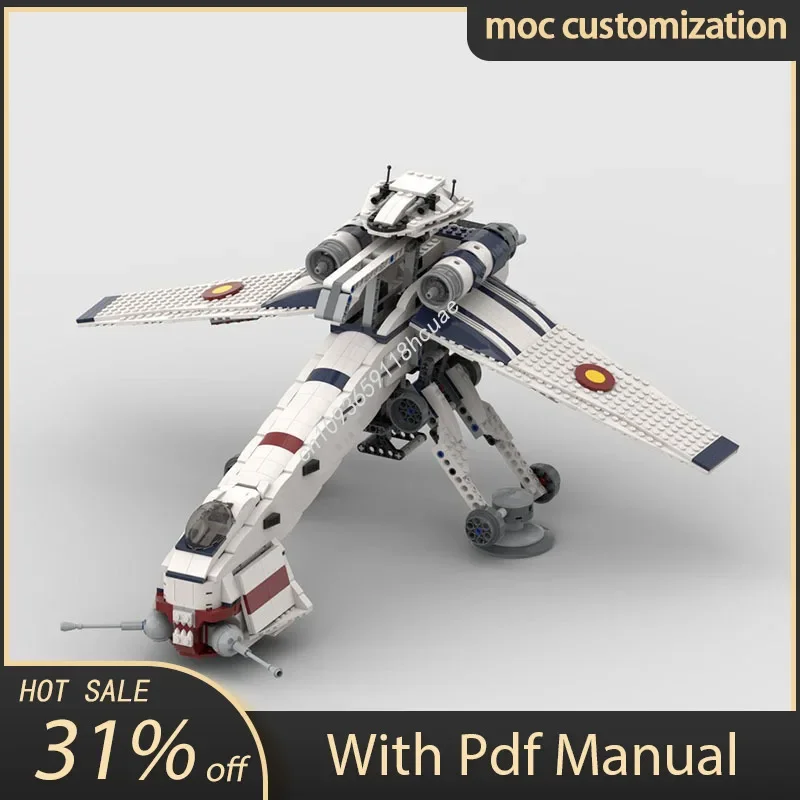 NEW 1085PCS Moc Star Battle Republic Dropship Spaceship DIY Creative Children Brick Toy Birthday Building Present Blocks
NEW 1085PCS Moc Star Battle Republic Dropship Spaceship DIY Creative Children Brick Toy Birthday Building Present Blocks